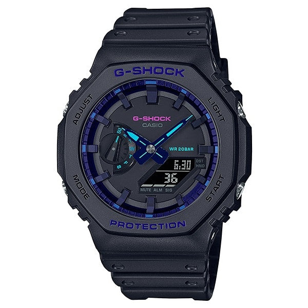 GA-2100VB Reloj G-Shock GA-2100 Hombre Resina Negro - Reloj original en Guatemala