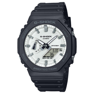 GA-2100WD-1A Reloj G-Shock Hombre Resina Negro Esfera Blanca