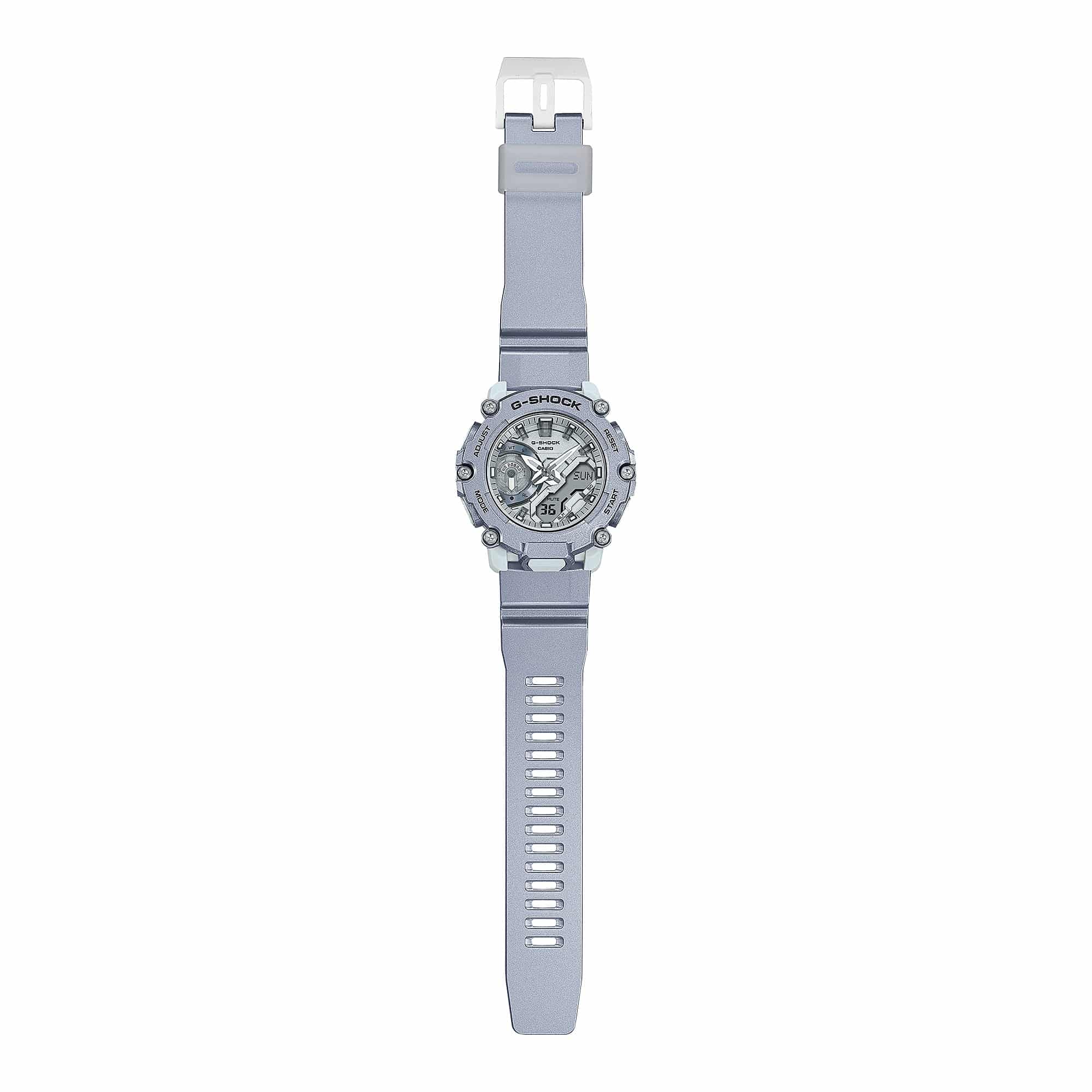 GA-2200FF Reloj G-Shock Hombre Correa Resina Lila - Detalle de esfera