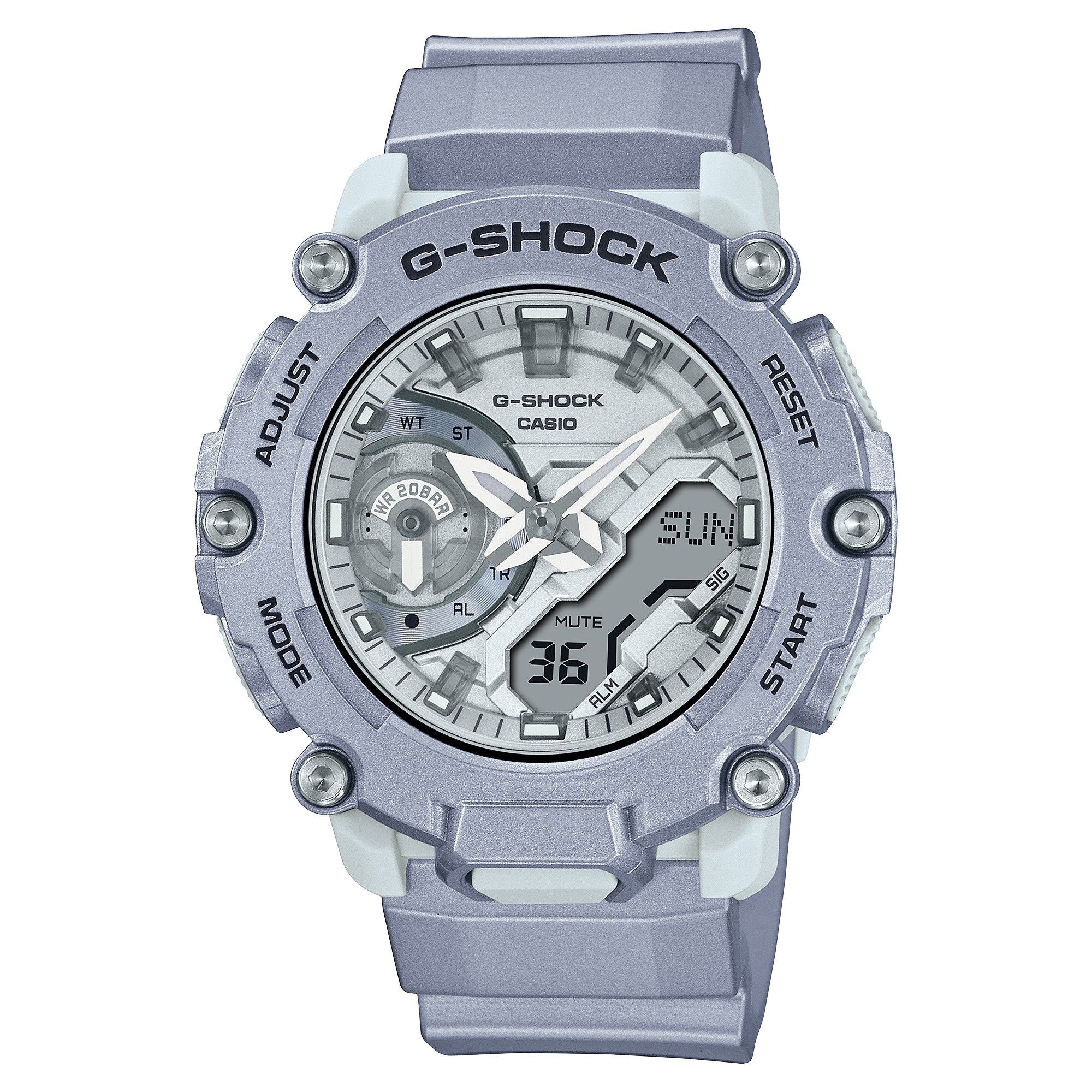 GA-2200FF Reloj G-Shock Hombre Correa Resina Lila - Reloj original en Guatemala