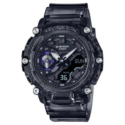 GA-2200SKL Reloj G-Shock Hombre Resina Negro Translúcido - Reloj original en Guatemala
