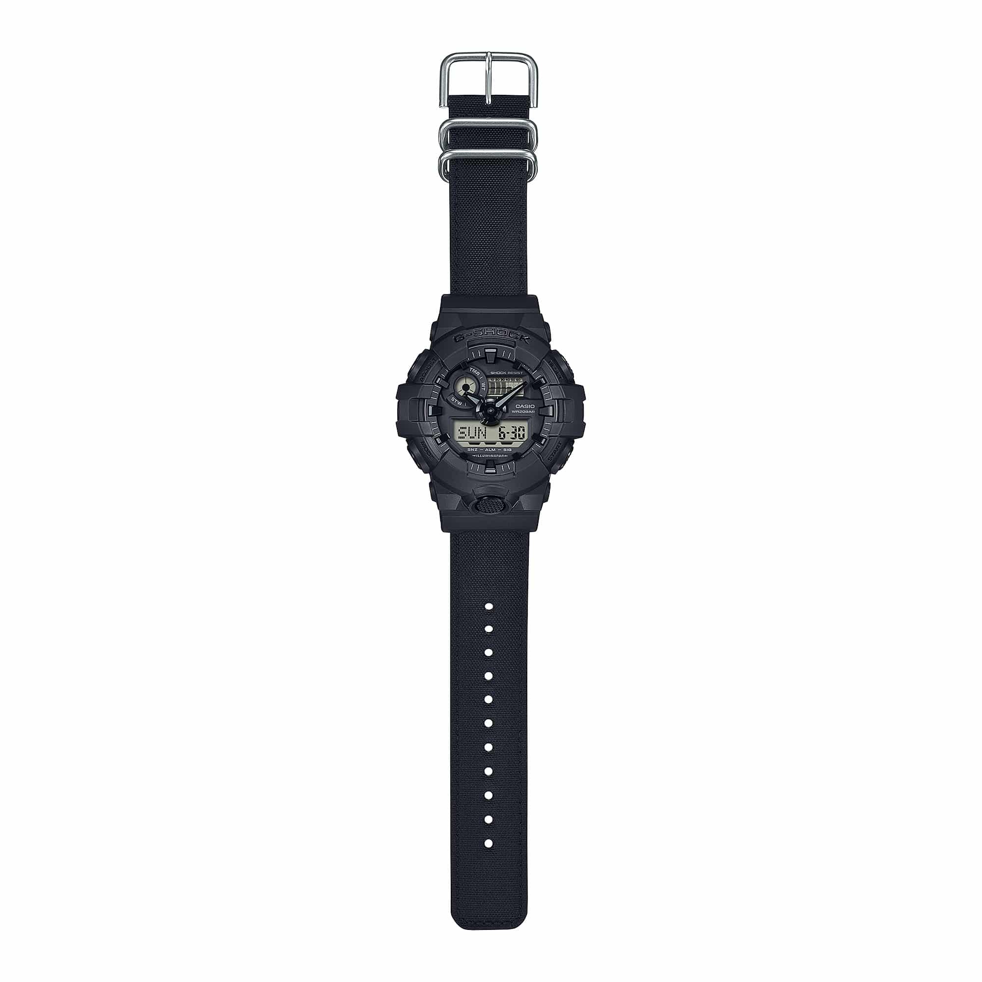GA-700BCE Reloj G-Shock Hombre Resina Negro - Vista lateral