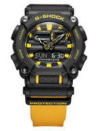 GA-900A Reloj G-Shock GA-900 Hombre Resina Negro Amarillo - Detalle de esfera