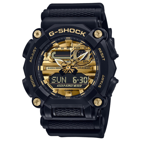 GA-900AG Reloj G-Shock Hombre Resina Negro y Dorado - Reloj original en Guatemala
