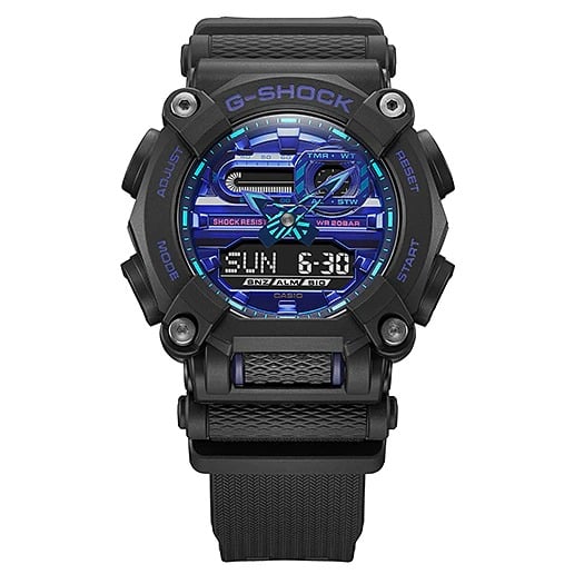GA-900VB Reloj G-Shock Ana-Digi Hombre Resina Negro Esfera - Vista lateral