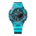 GA-B001G Reloj G-Shock Hombre Resina Turquesa Translúcido - Vista trasera