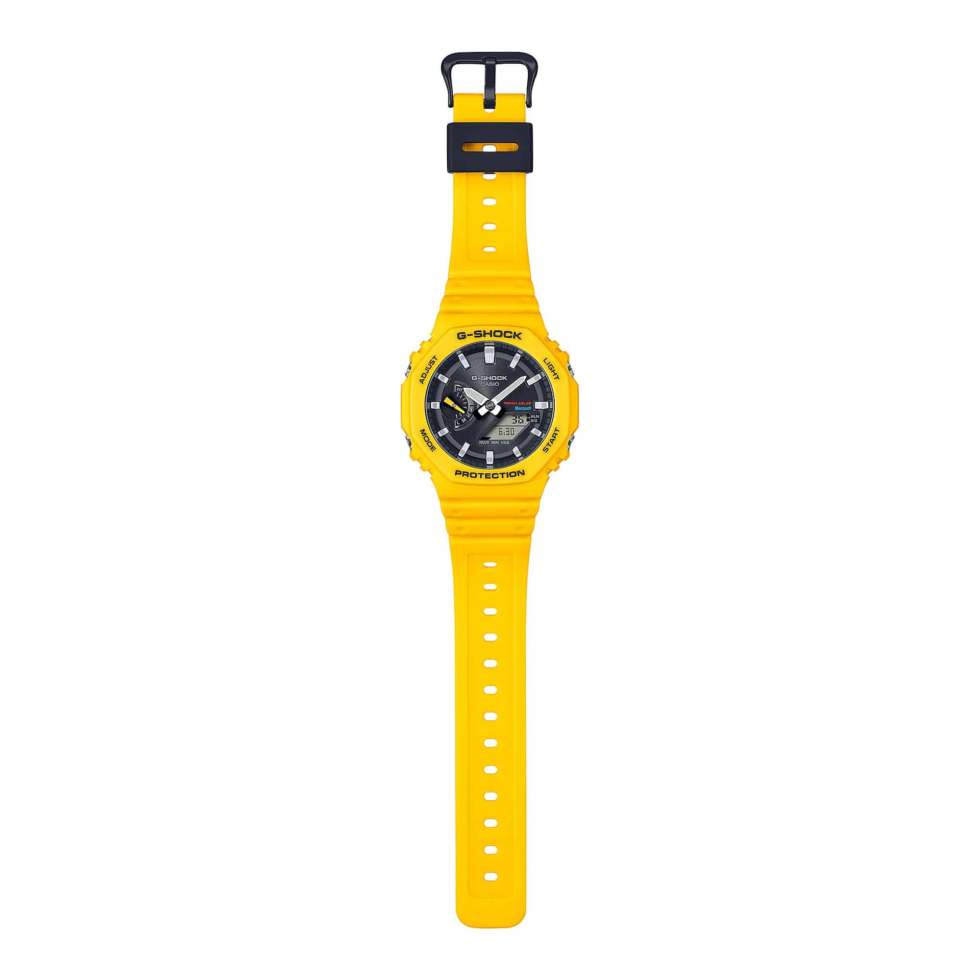 GA-B2100C Reloj G-Shock GA-B2100 Hombre Resina Amarillo - Detalle de esfera