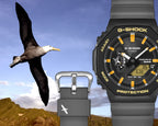 GA-B2100DF Reloj G-Shock Hombre Resina Negro Gris Amarillo - Detalle de esfera