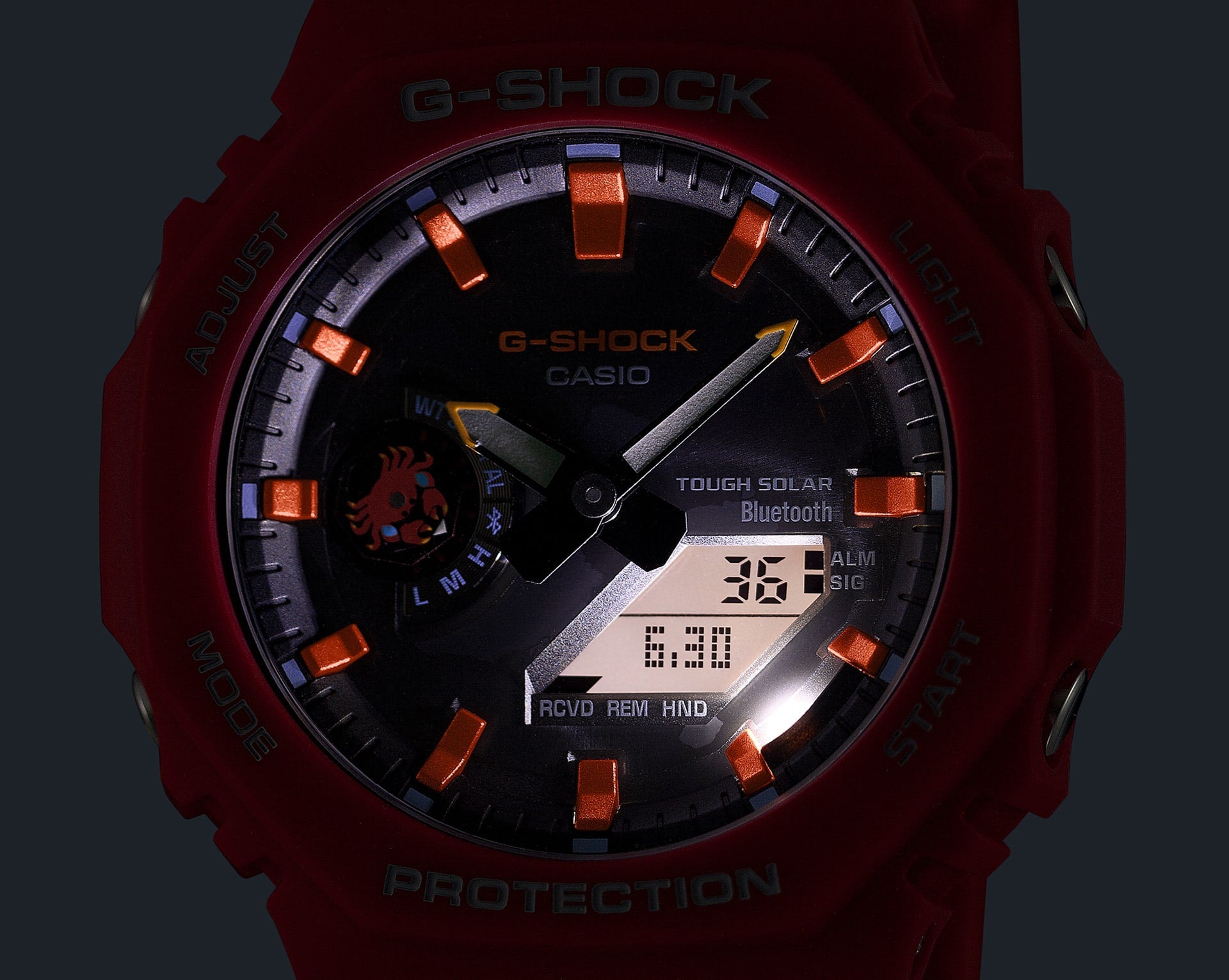GA-B2100DF Reloj G-Shock Hombre Resina Rojo y Naranja - Vista trasera