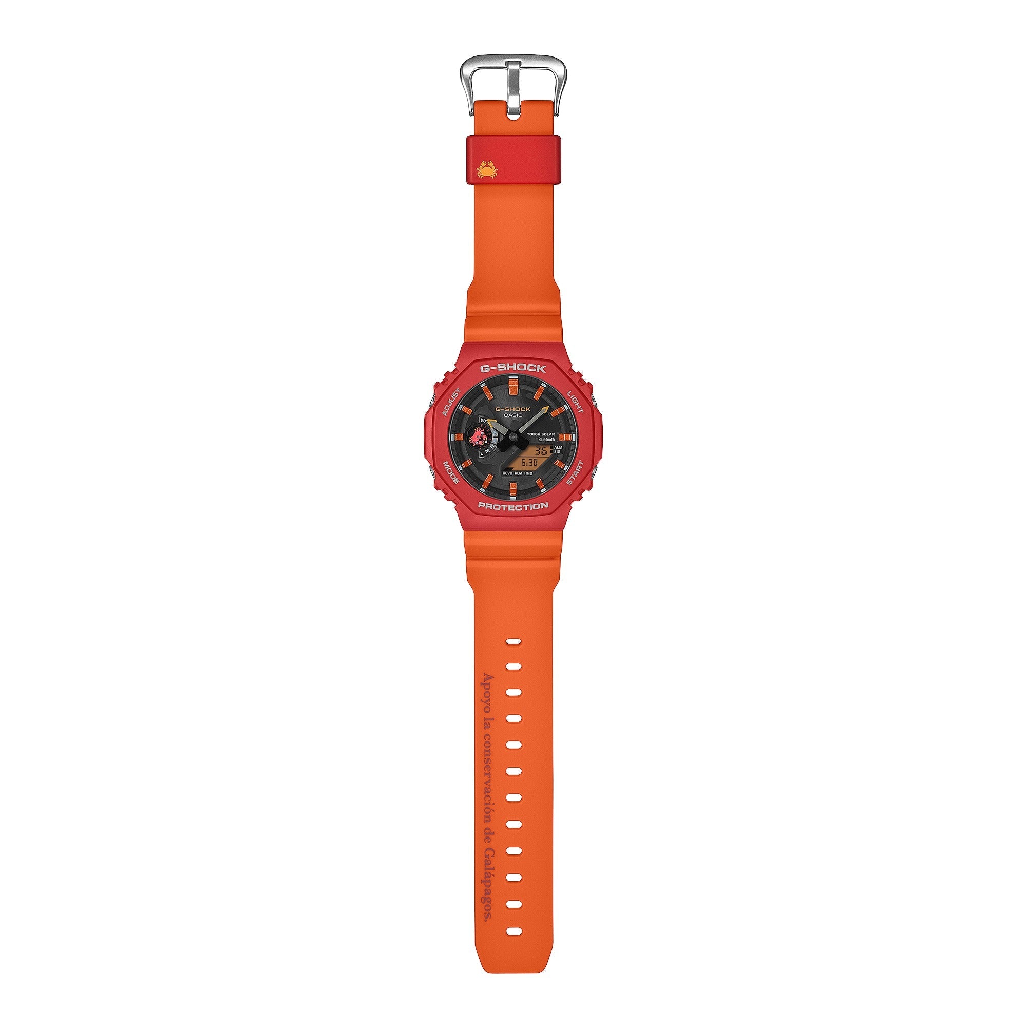 GA-B2100DF Reloj G-Shock Hombre Resina Rojo y Naranja - Vista lateral