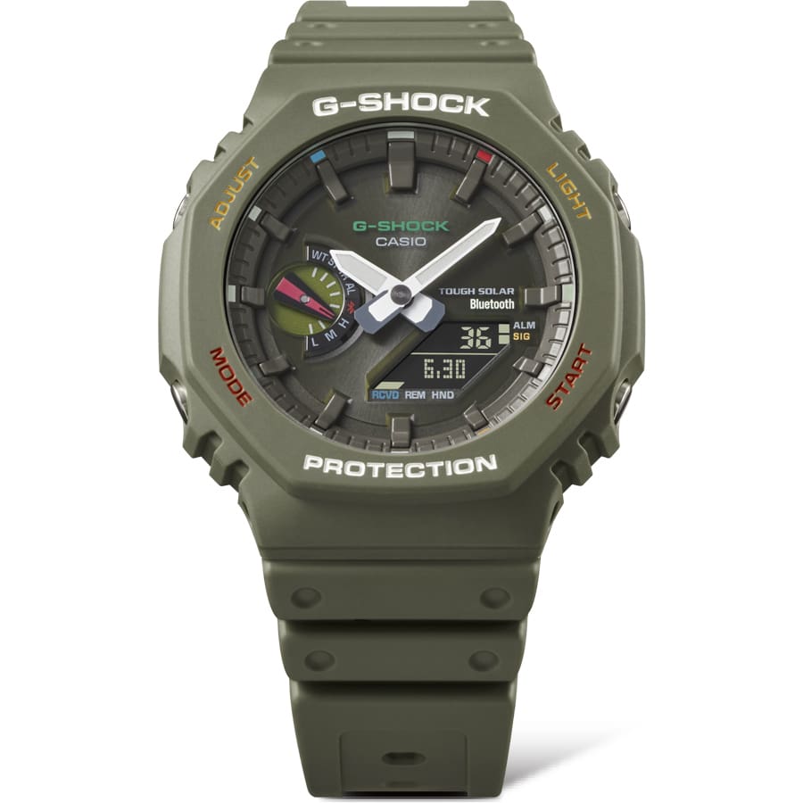 GA-B2100FC Reloj G-Shock GA-B2100 Hombre Resina Verde Militar - Vista trasera