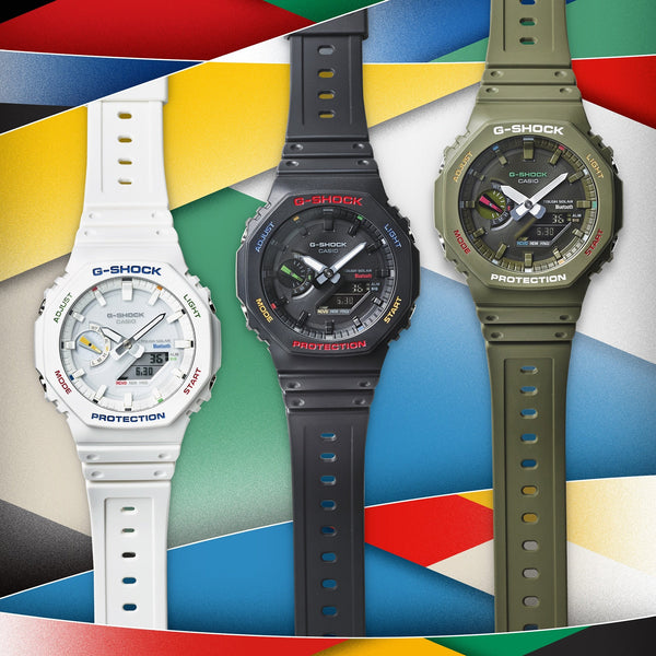 GA-B2100FC Reloj G-Shock GA-B2100 Hombre Resina Verde Militar - Vista lateral