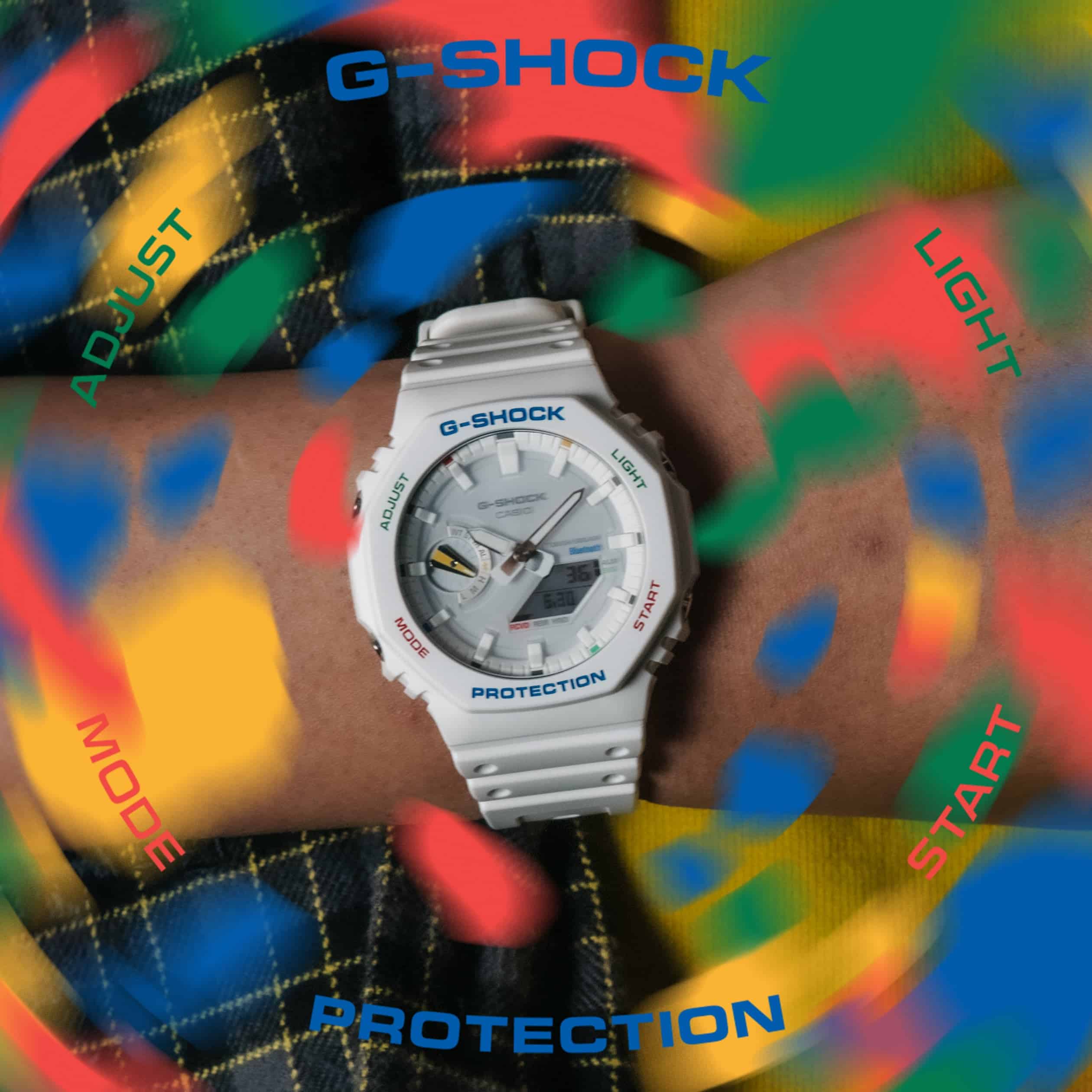 GA-B2100FC Reloj G-Shock GA-2100 Hombre Resina Blanca - Detalle de esfera