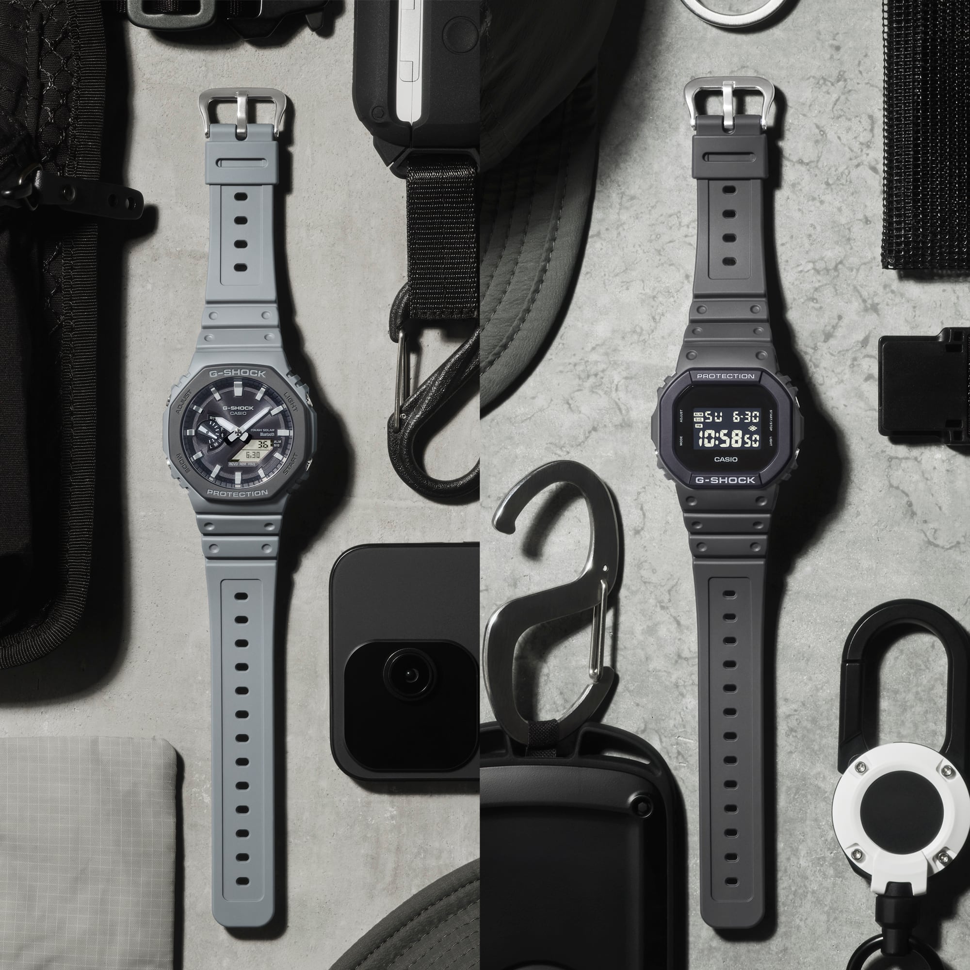 GA-B2100LUU Reloj G-Shock Hombre Correa Resina Gris - Vista lateral