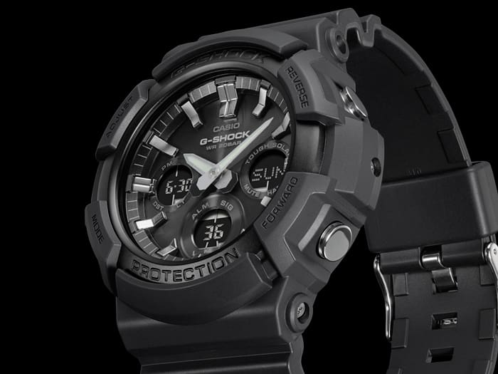 100B-1A2CF Reloj G-Shock de caballero pulsera de resina 42 mm - Vista trasera