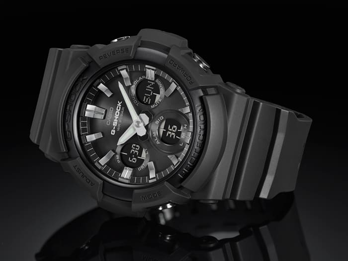 100B-1A2CF Reloj G-Shock de caballero pulsera de resina 42 mm - Detalle de esfera