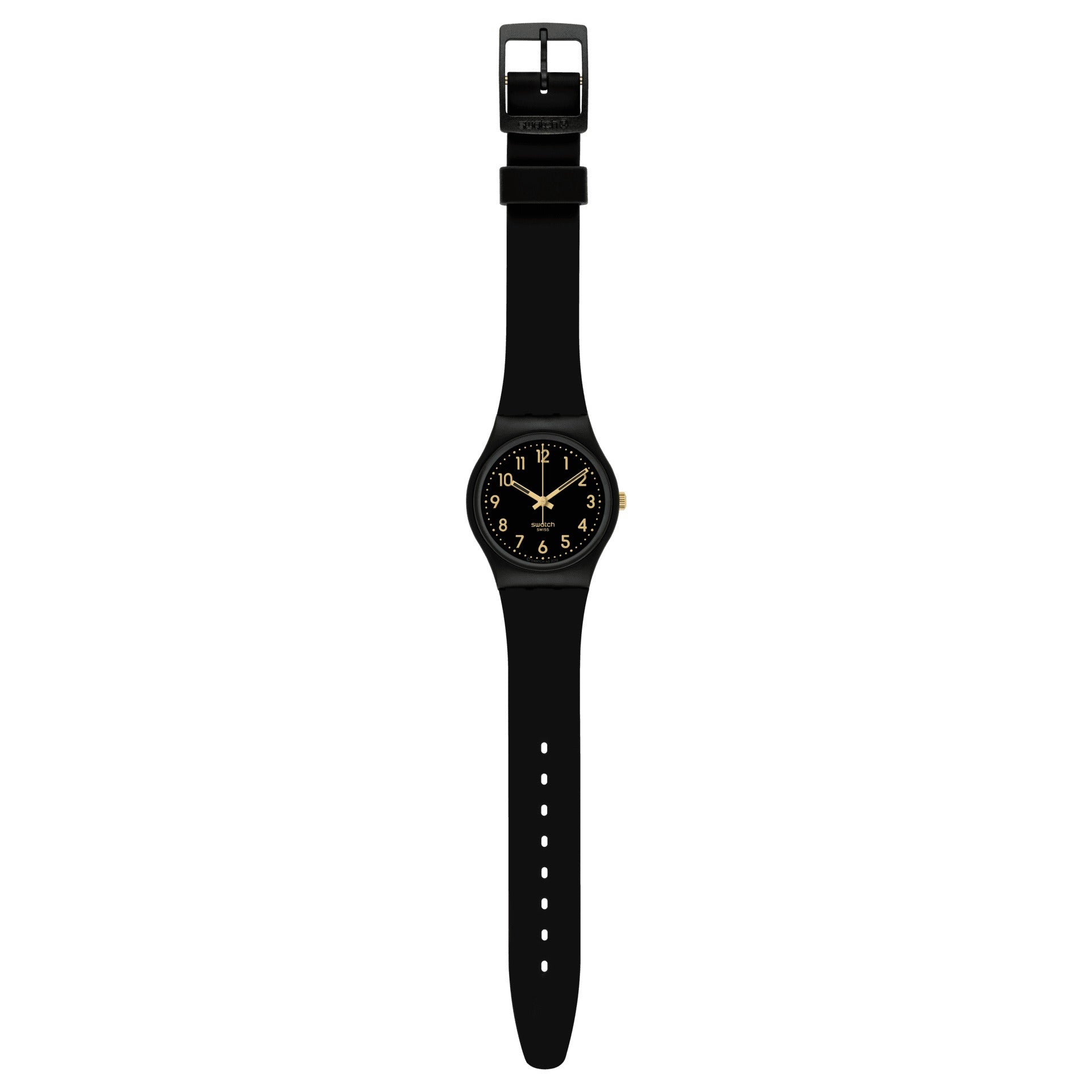 Reloj Swatch Golden Tag Unisex Silicona Negro - Vista 7