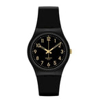 Reloj Swatch Golden Tag Unisex Silicona Negro - Reloj original en Guatemala