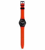 RED Reloj Swatch Originals Gent Unisex Correa Resina Naranja - Vista lateral