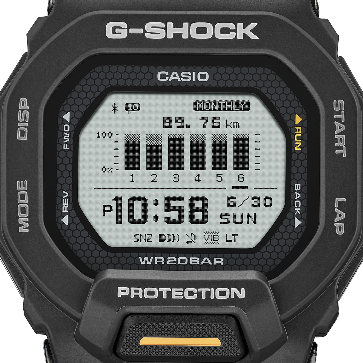 GBD-200-1A1 Reloj G-Shock de hombre correa de resina negra
