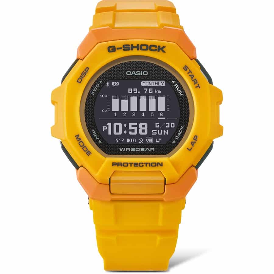 300 Reloj G-Shock Hombre Resina Amarillo - Vista trasera