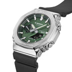 2100A Reloj G-Shock Hombre Caja Acero Esfera Verde - Vista trasera