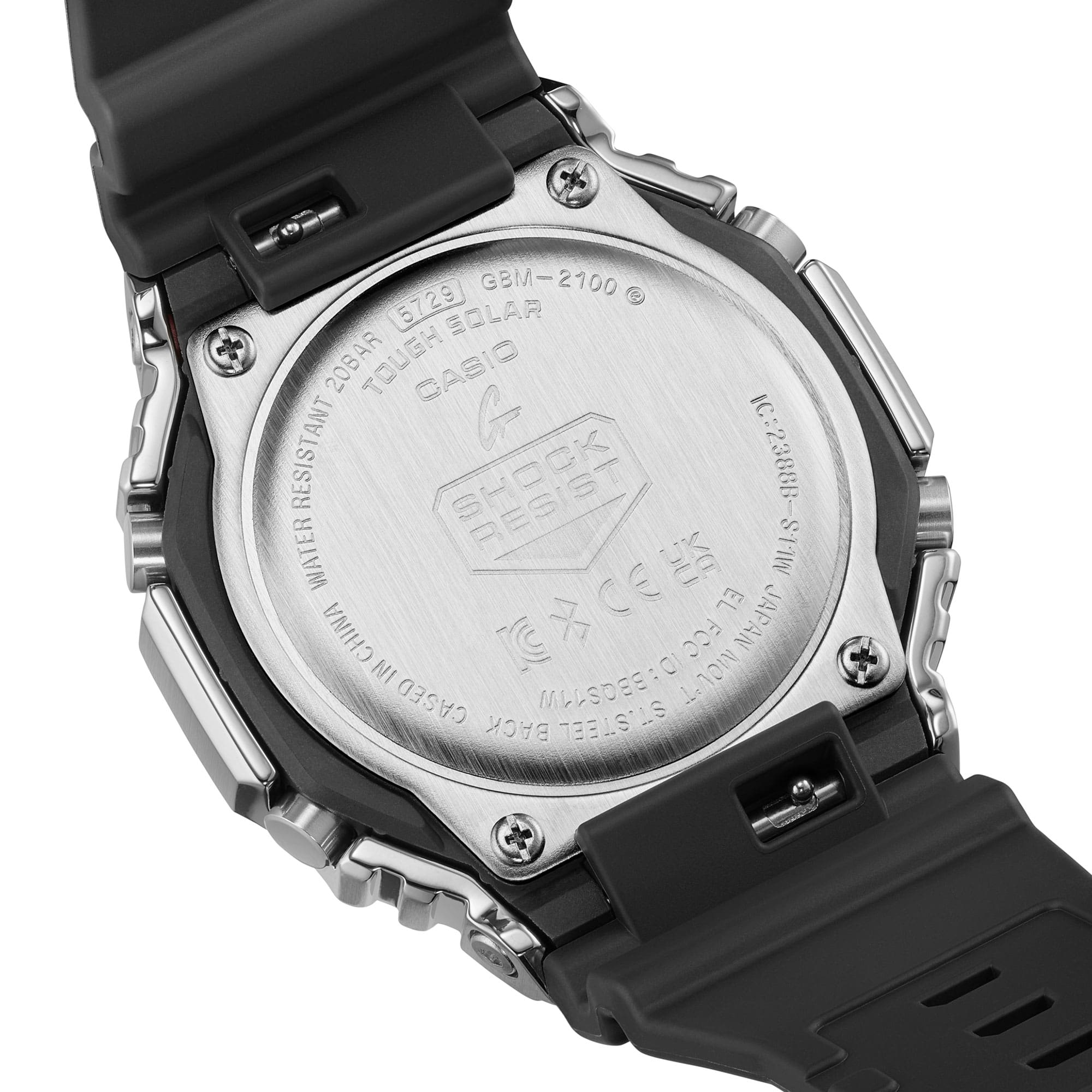 2100A Reloj G-Shock Hombre Caja Acero Esfera Verde - Detalle de esfera