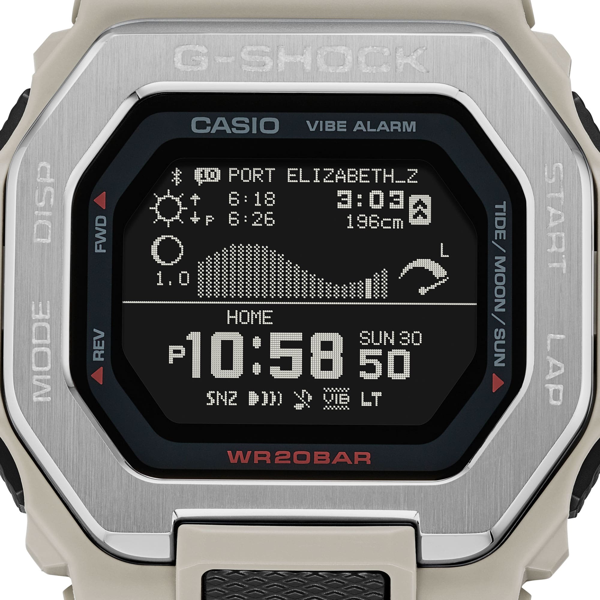 100 Reloj G-Shock G-LIDE Hombre Resina Greige - Vista trasera