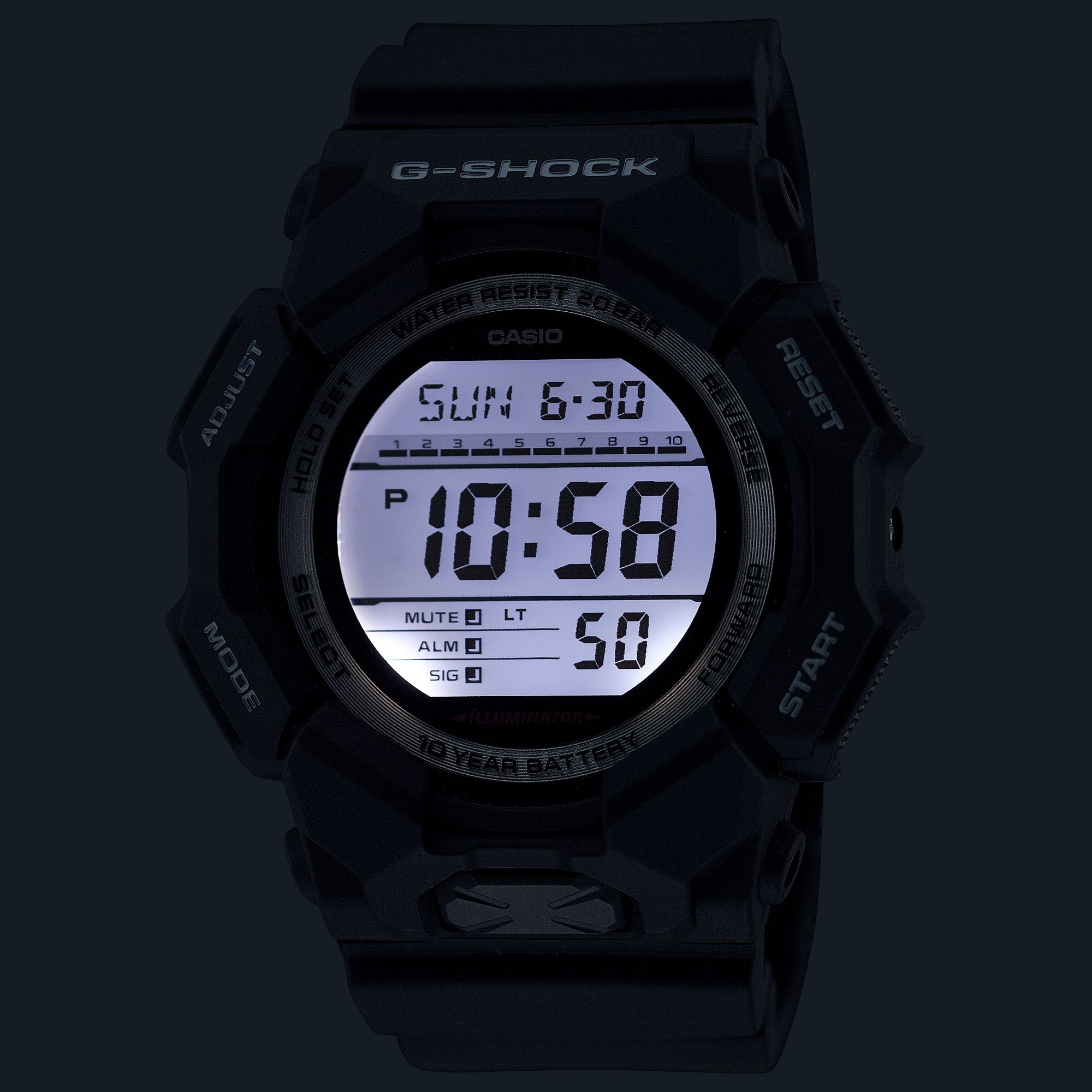 GD-010-1 Reloj G-Shock Hombre Resina Negro - Vista 5