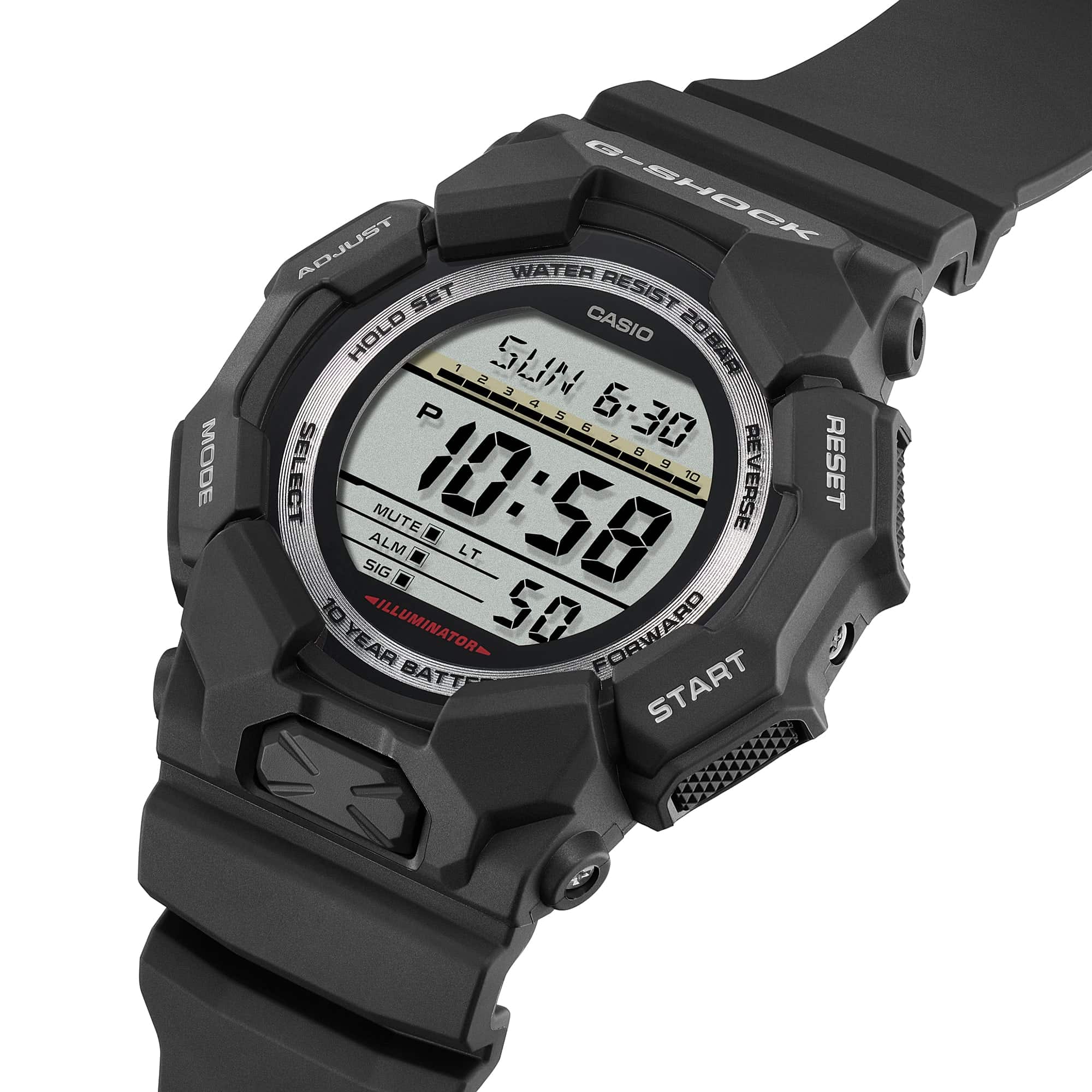 GD-010-1 Reloj G-Shock Hombre Resina Negro - Vista lateral