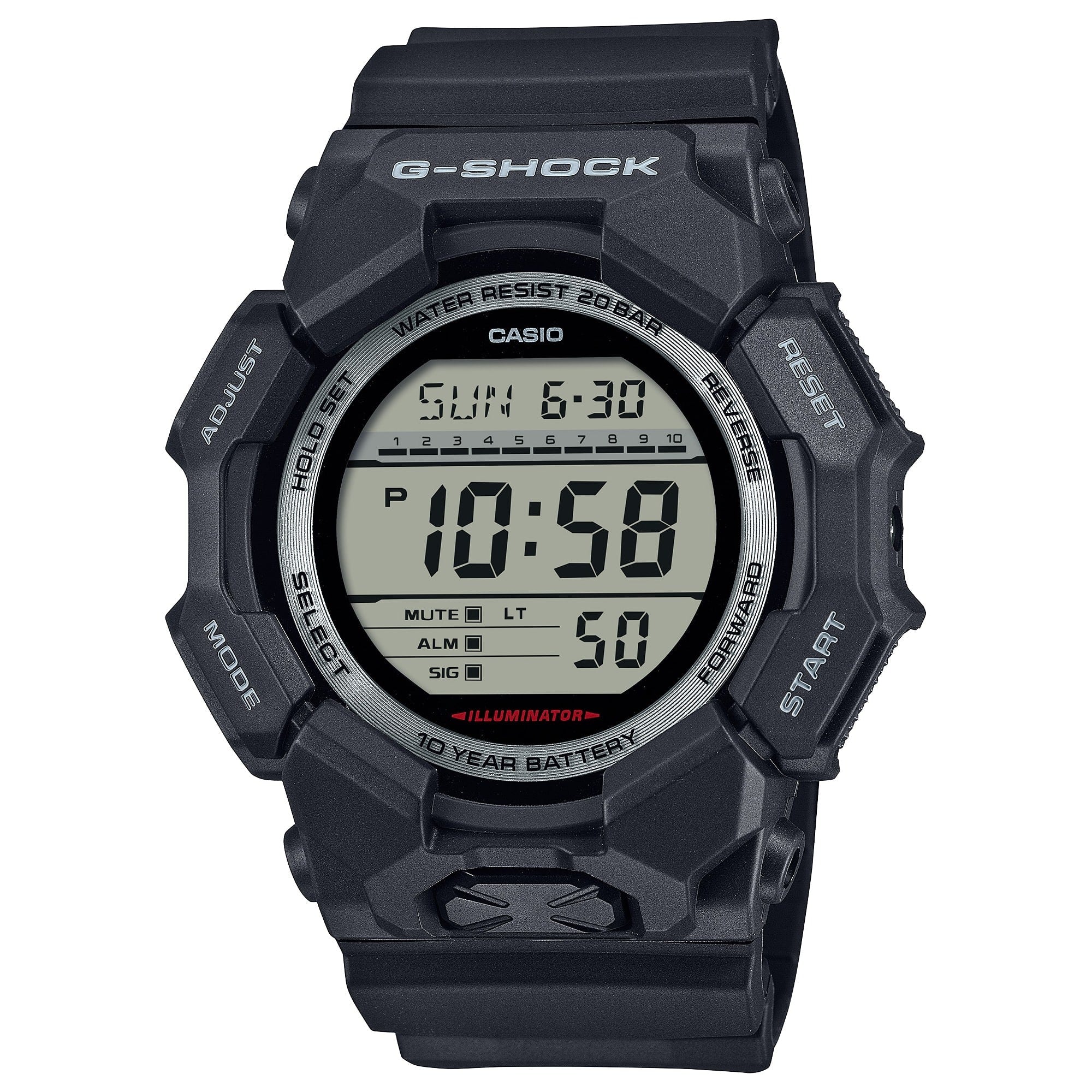 GD-010-1 Reloj G-Shock Hombre Resina Negro - Reloj original en Guatemala