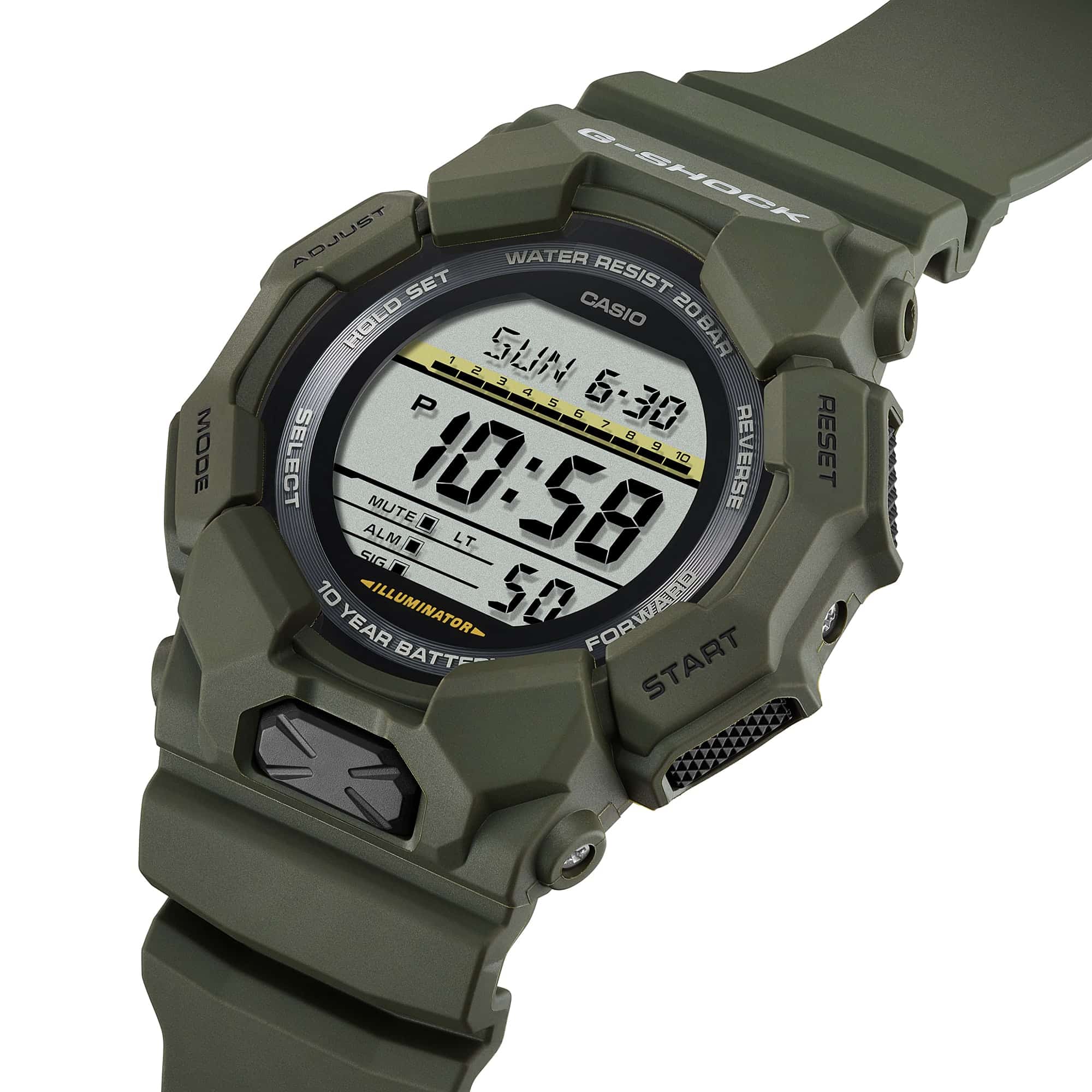 GD-010-3 Reloj G-Shock Hombre Resina Verde Militar - Vista 5