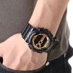 GD-100GB Reloj G-Shock Hombre Resina Negro Dorado - Vista trasera