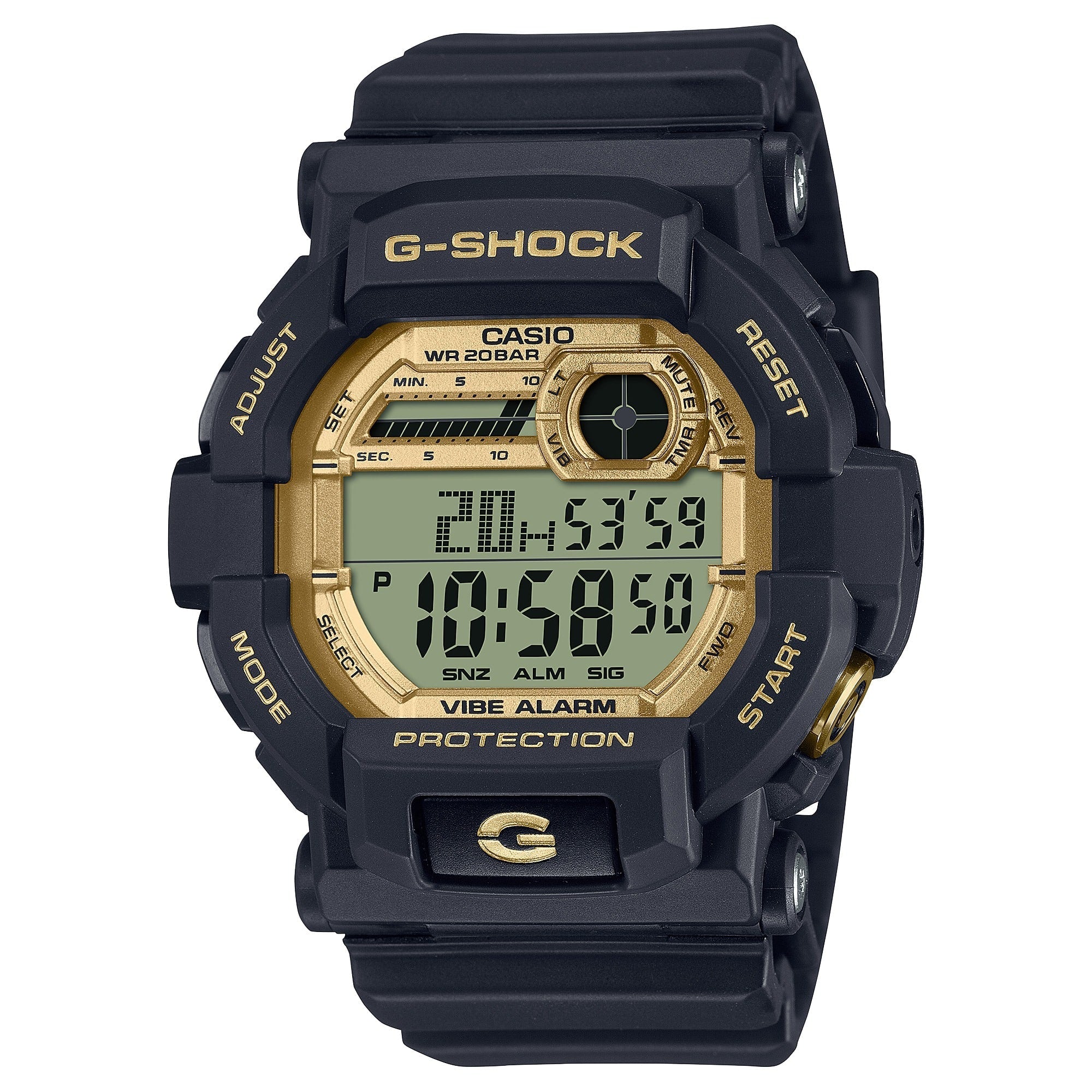 GD-350GB Reloj G-Shock Hombre Resina Negro y Dorado - Reloj original en Guatemala