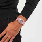 Reloj Swatch Clearly Red Striped unisex banda de resina - Vista 5