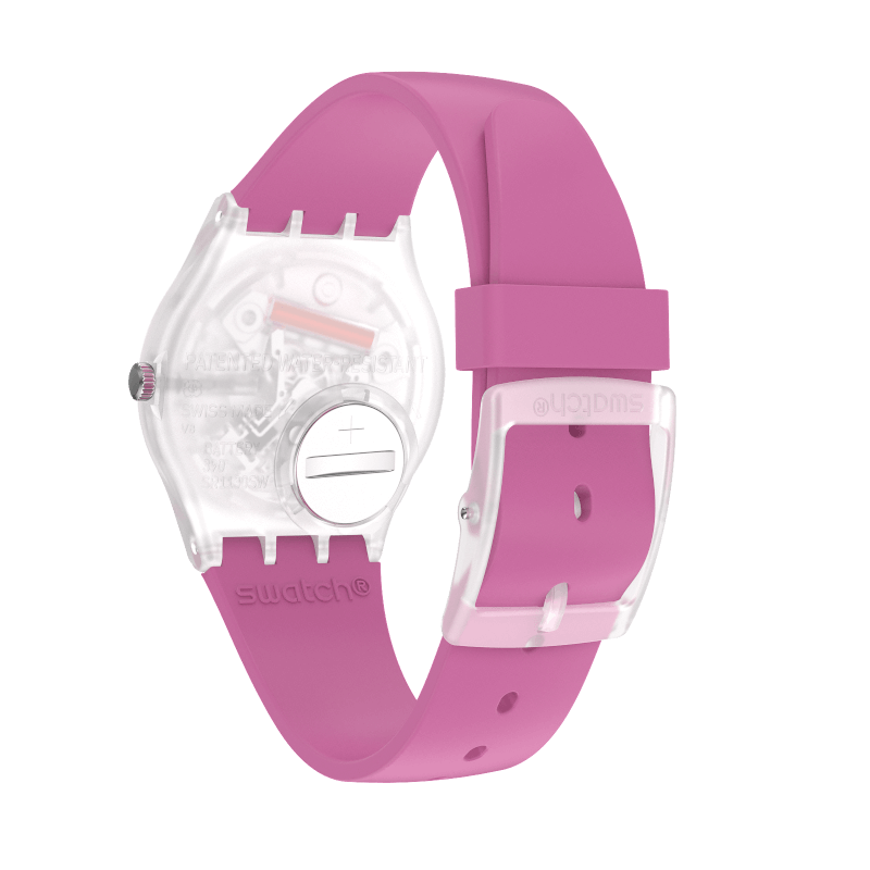 Reloj Swatch Rinse Repeat Pink Mujer Silicona Rosa - Vista trasera