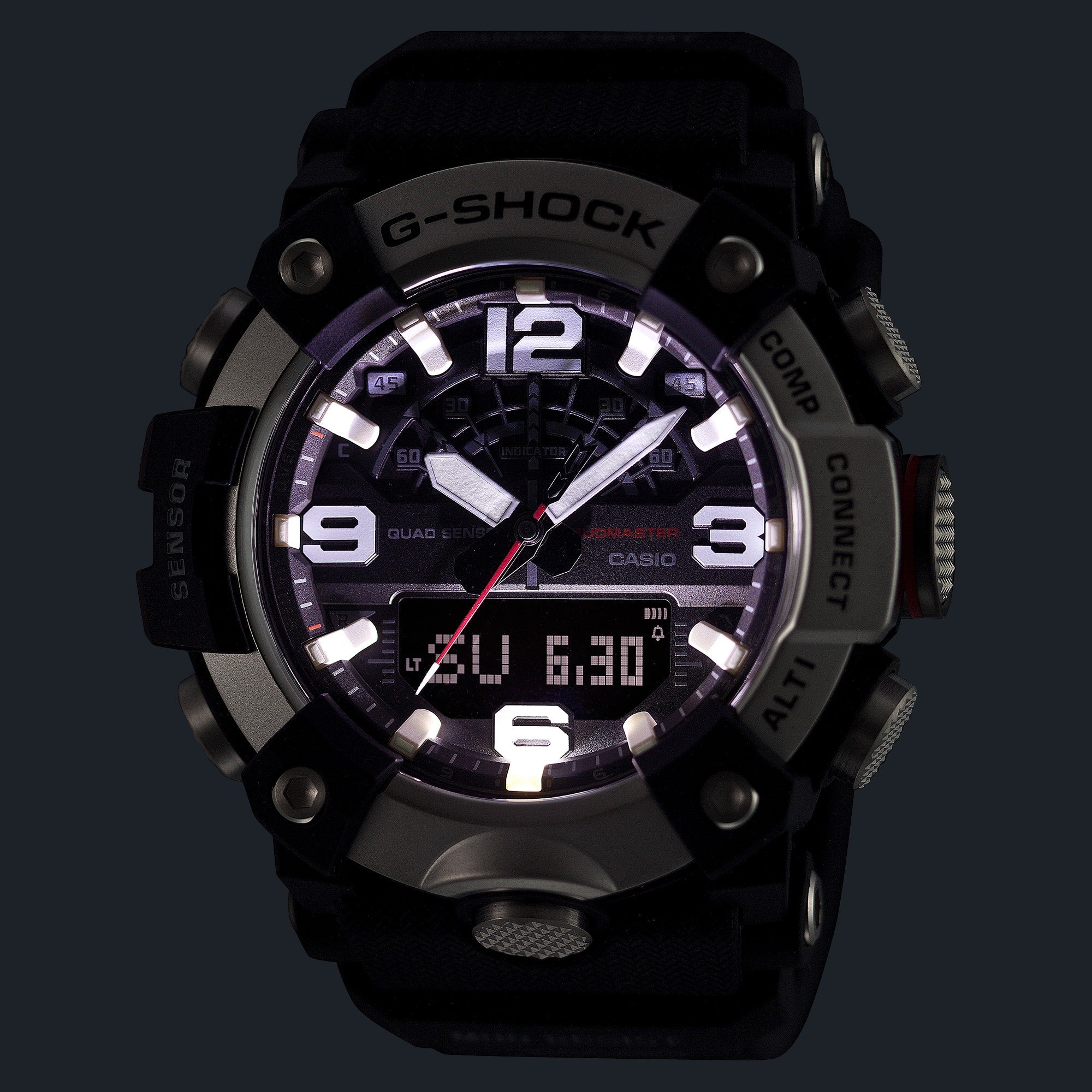 GG-B100X-1A3 Reloj G-Shock mudmaster Master of G de hombre correa de silicona - Vista lateral