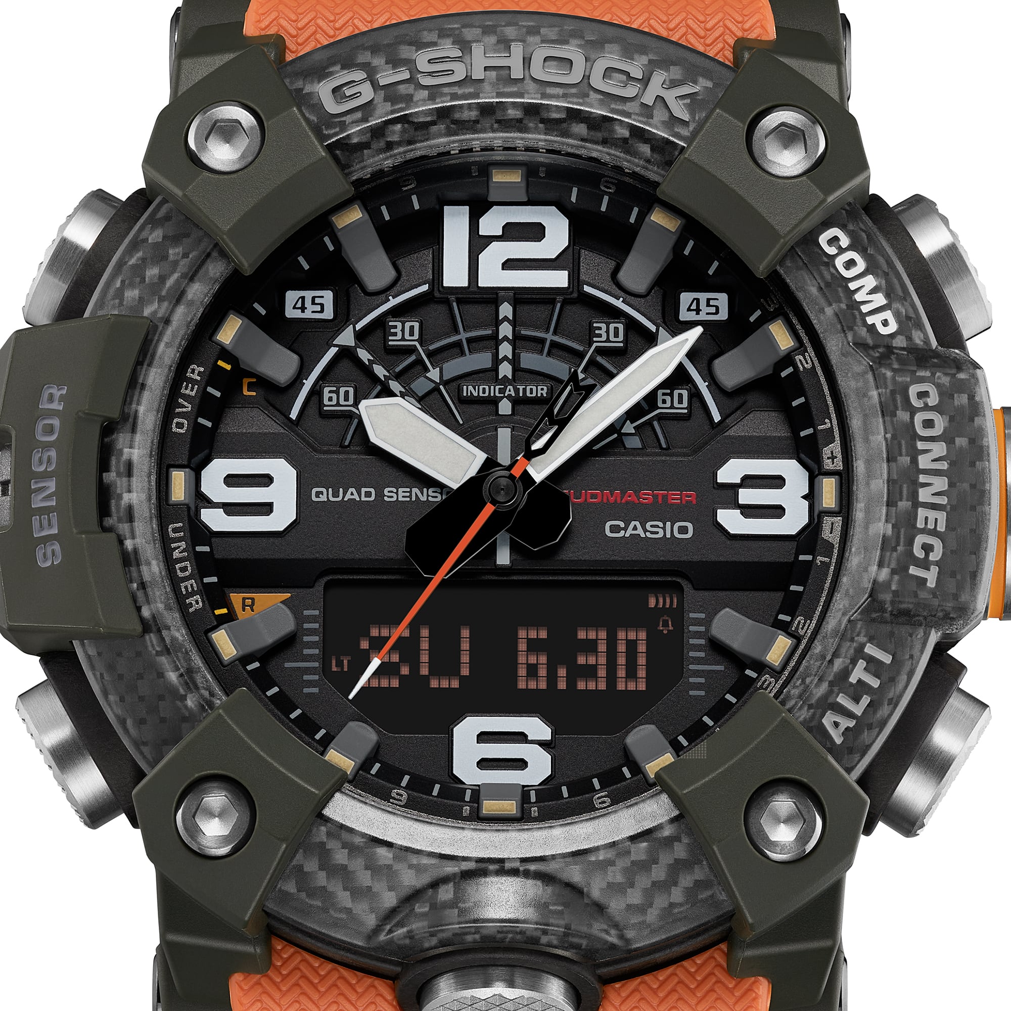 GG-B100X-1A9 Reloj G-Shock Mudmaster master of G de hombre correa de caucho - Vista trasera