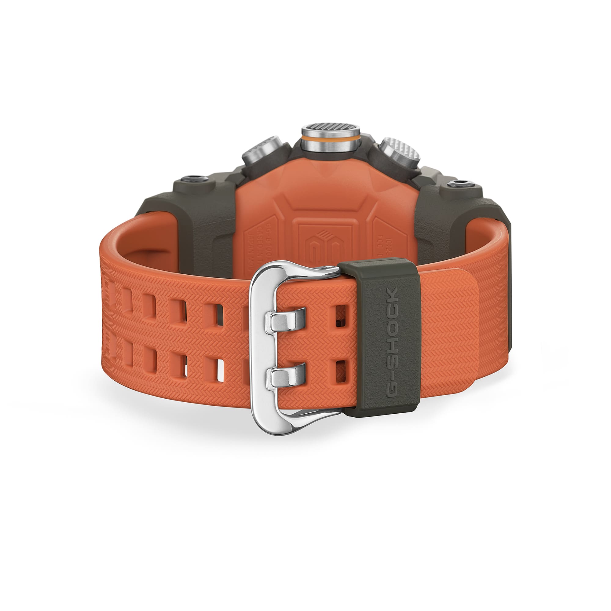 GG-B100X-1A9 Reloj G-Shock Mudmaster master of G de hombre correa de caucho - Detalle de esfera