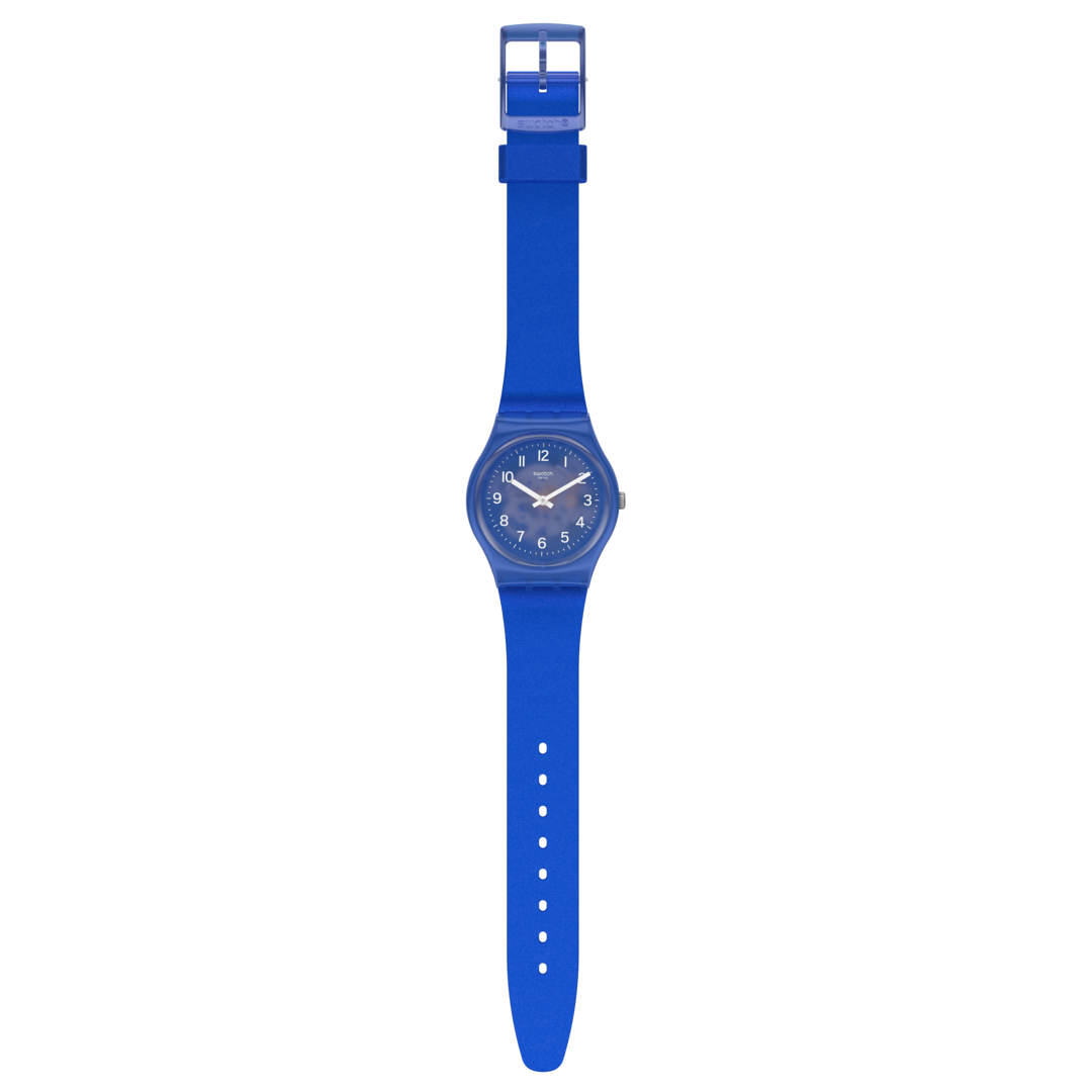 Reloj Swatch Blurry Blue de dama pulsera de caucho - Vista trasera