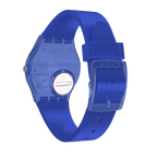 Reloj Swatch Blurry Blue de dama pulsera de caucho - Detalle de esfera
