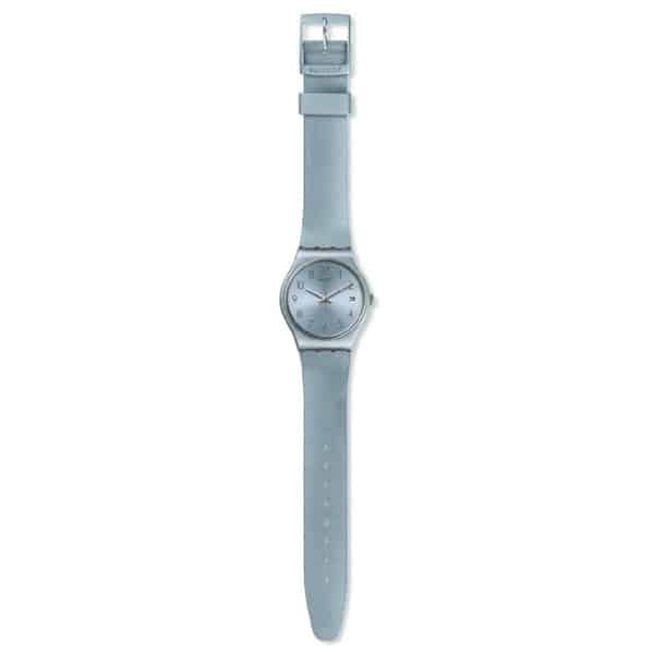 Reloj Swatch Azulbaya Unisex Correa de Resina Gris - Vista lateral