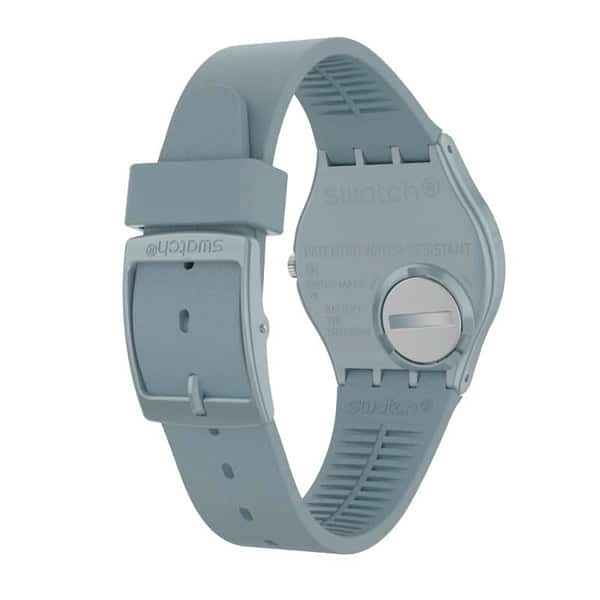 Reloj Swatch Azulbaya Unisex Correa de Resina Gris - Vista trasera