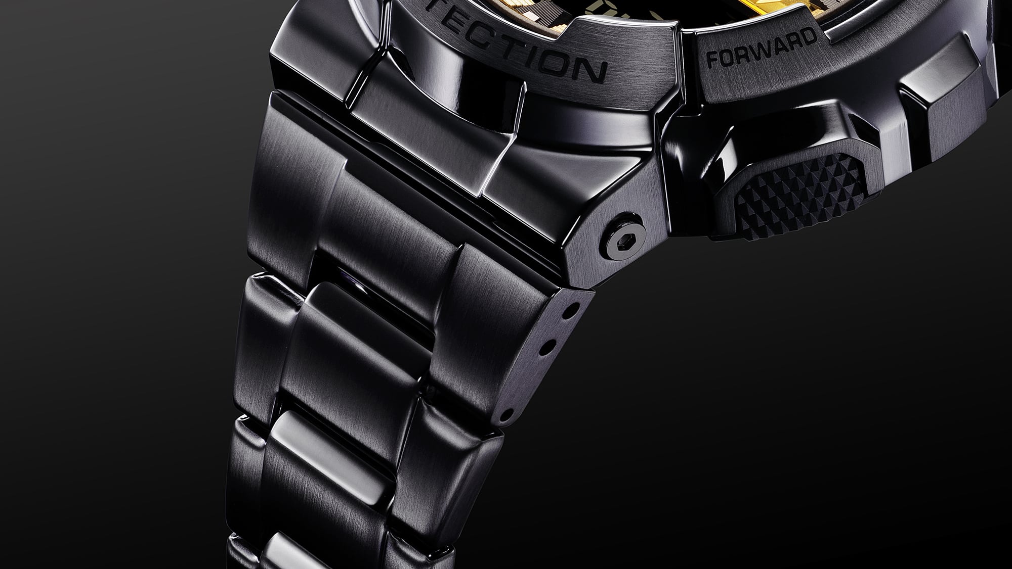 GM-110BD-1A9 Reloj G-Shock Hombre Acero Inoxidable Negro Dorado - Vista 6