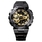 GM-110BD-1A9 Reloj G-Shock Hombre Acero Inoxidable Negro Dorado - Detalle de esfera