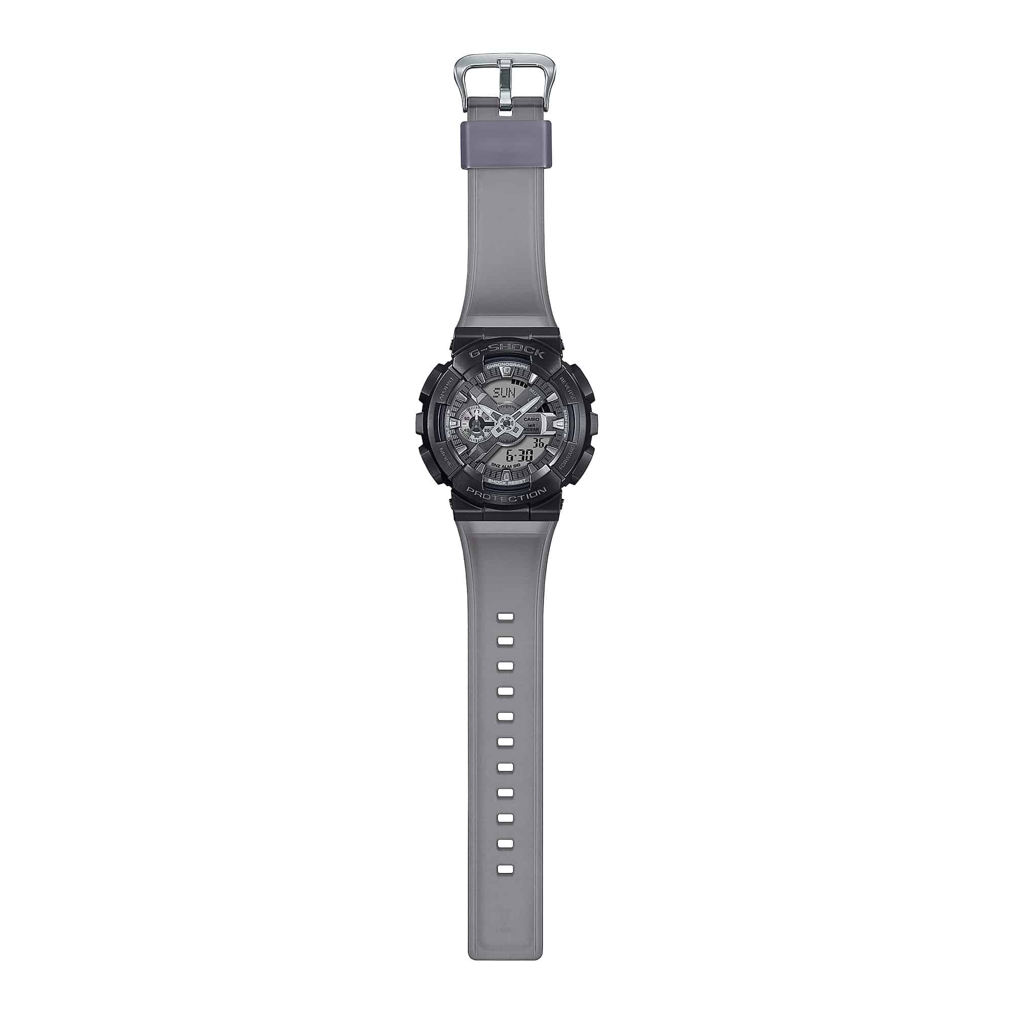 GM-110MF Reloj G-Shock Hombre Correa de Resina Negro y Gris - Vista trasera