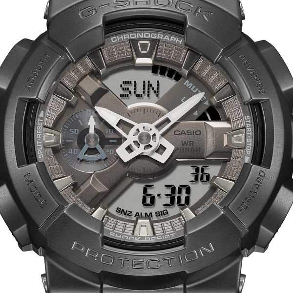 GM-110MF Reloj G-Shock Hombre Correa de Resina Negro y Gris - Vista lateral