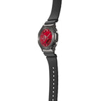 GM-2100B Reloj G-Shock Hombre Caja Acero Correa Resina Rojo - Vista trasera
