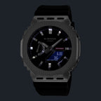 GM-2100BM Reloj G-Shock Hombre Resina Negra Patrón Plateado - Vista trasera