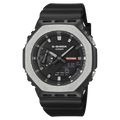 GM-2100BM Reloj G-Shock Hombre Resina Negra Patrón Plateado - Reloj original en Guatemala